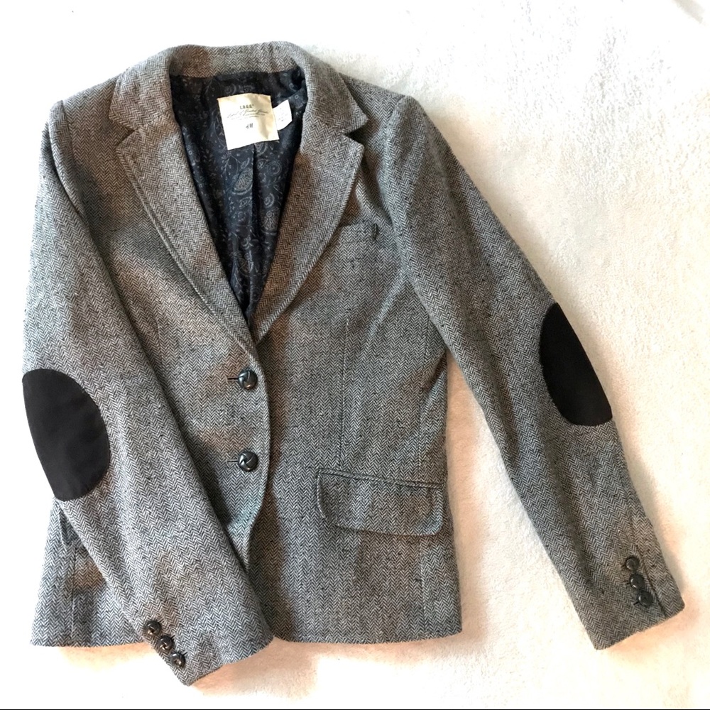 H&M Gray Blazer with Elbow Patches size 8